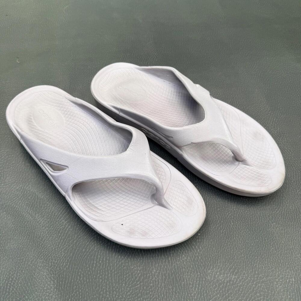 OOFOS OOriginal Sandal Flip Flop W9 M7 Recovery Comfort Foam Mauve Purple Ergo